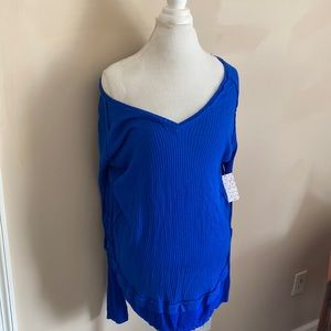 Free People Royal Blue Top